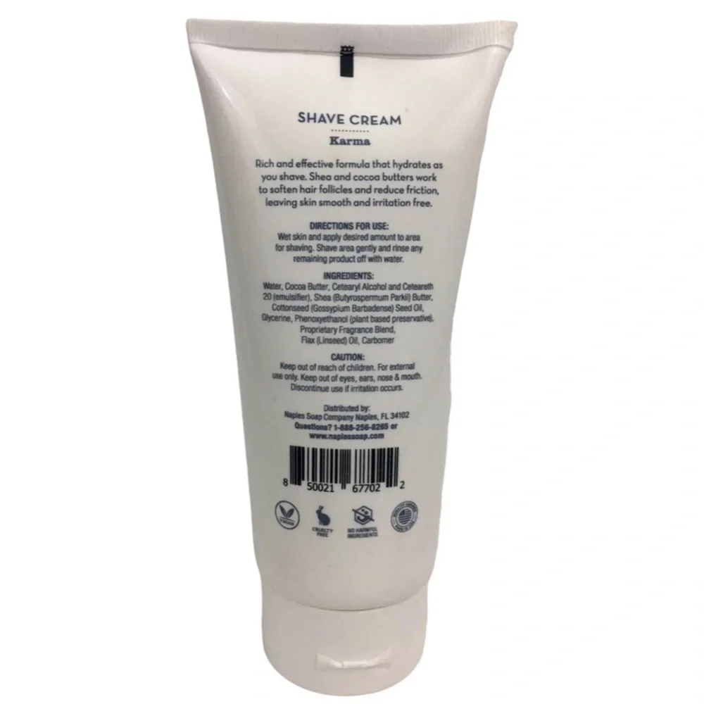 Naples Soap Company Shave Cream “Karma” Paraben Free 6oz Vegan Citrus SEALED - Picture 4 of 12